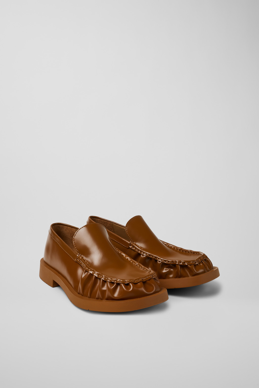 Brown Leather Loafers - 2