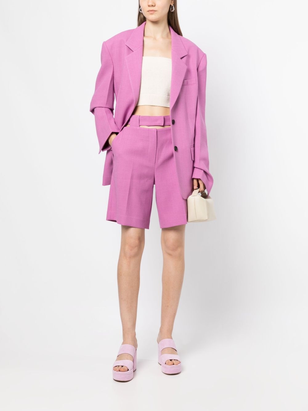 cut-out tailored shorts - 2