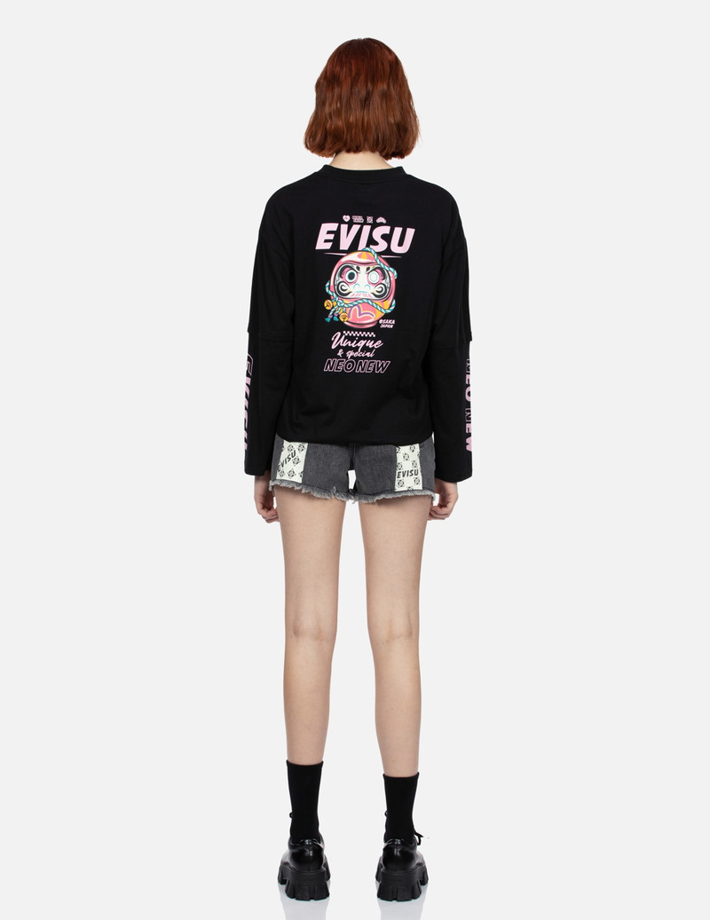 KAMON ALLOVER PRINT DAICOCK REGULAR FIT DENIM SHORTS와 로고 5