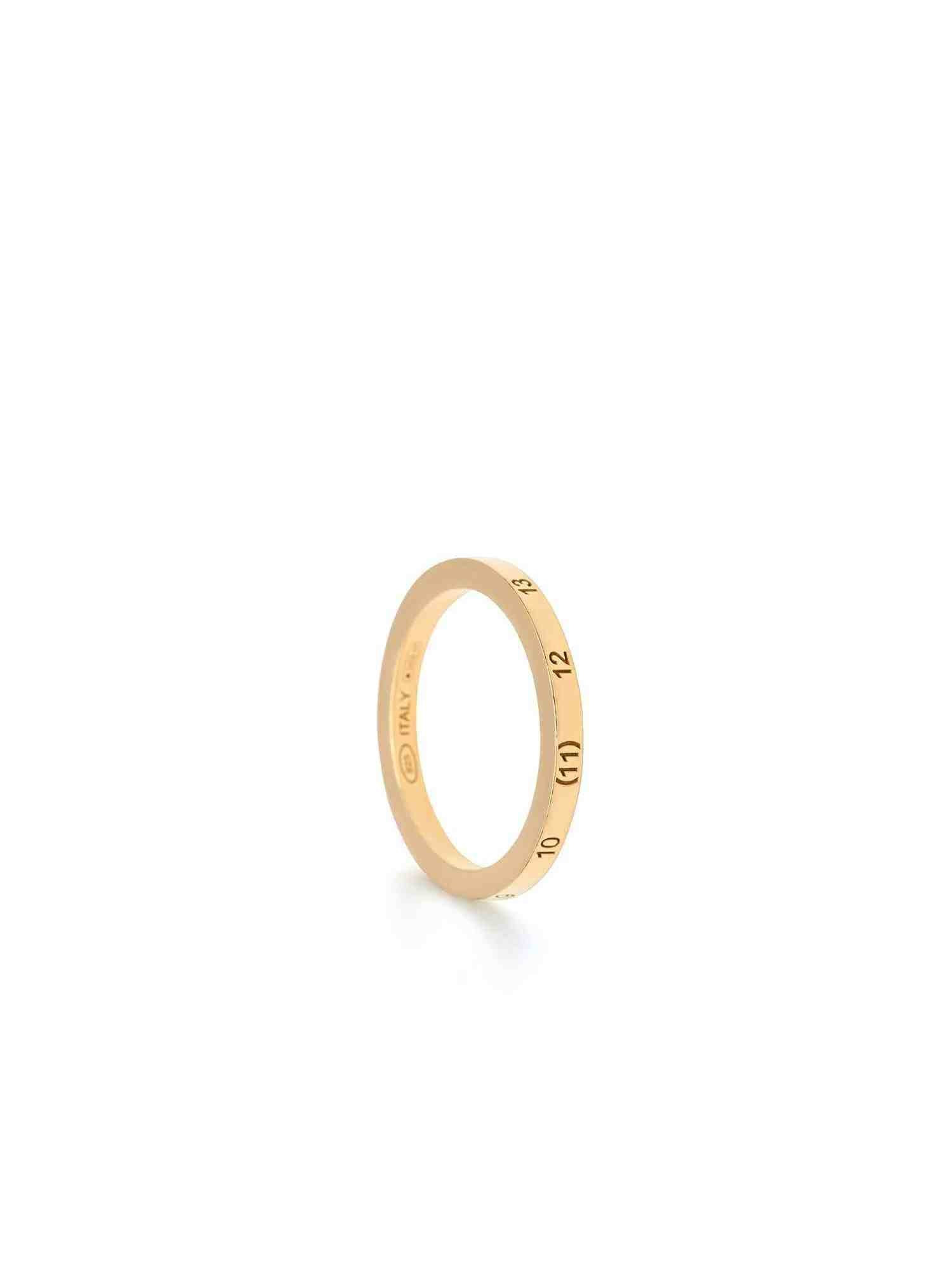 Numerical 4mm Ring in Yellow Gold - 2