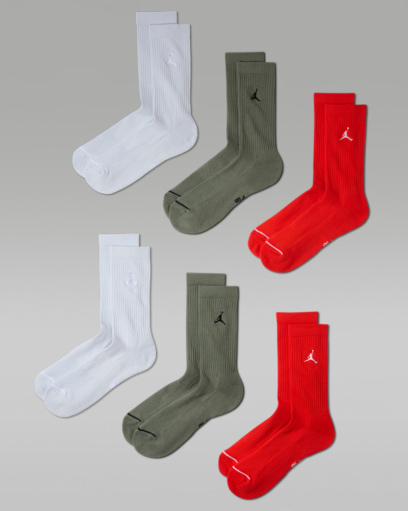 Jordan Everyday Cushioned Crew Socks (6 Pairs) 1