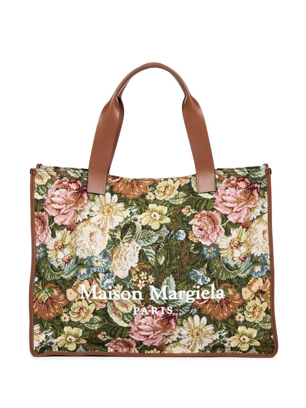 large floral-print tote bag - 1