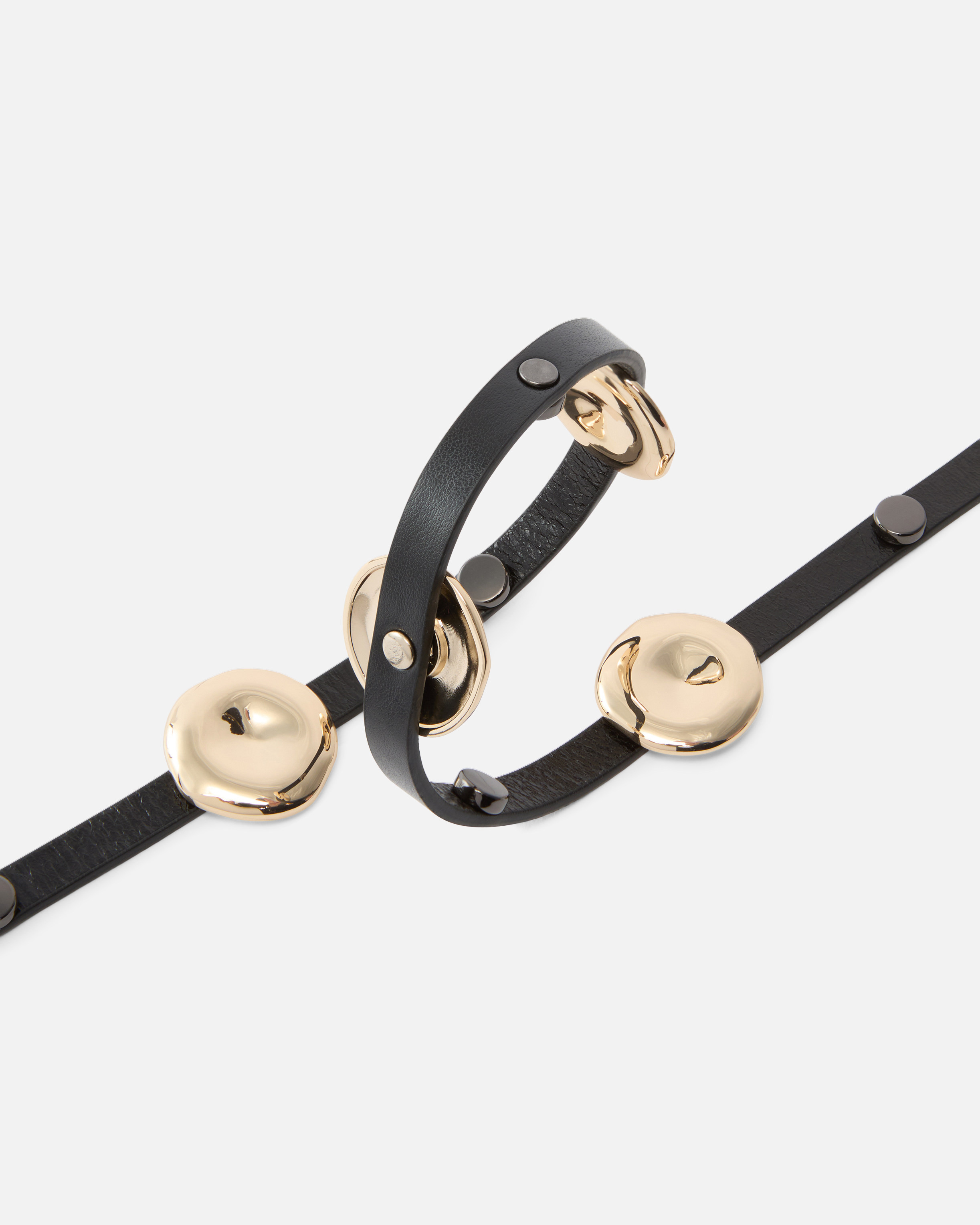 1-CM SLIM BELT WITH SHINY PLAQUES - 4