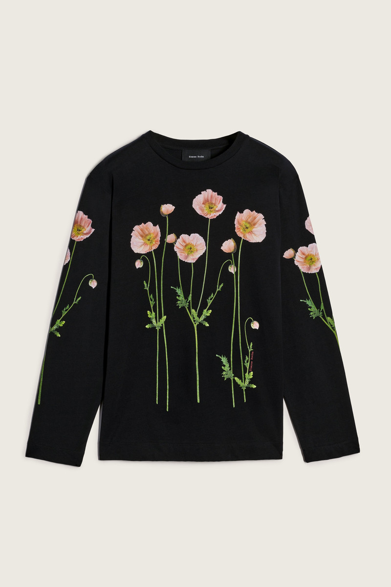 Poppy Field Print Long Sleeve T-Shirt 1