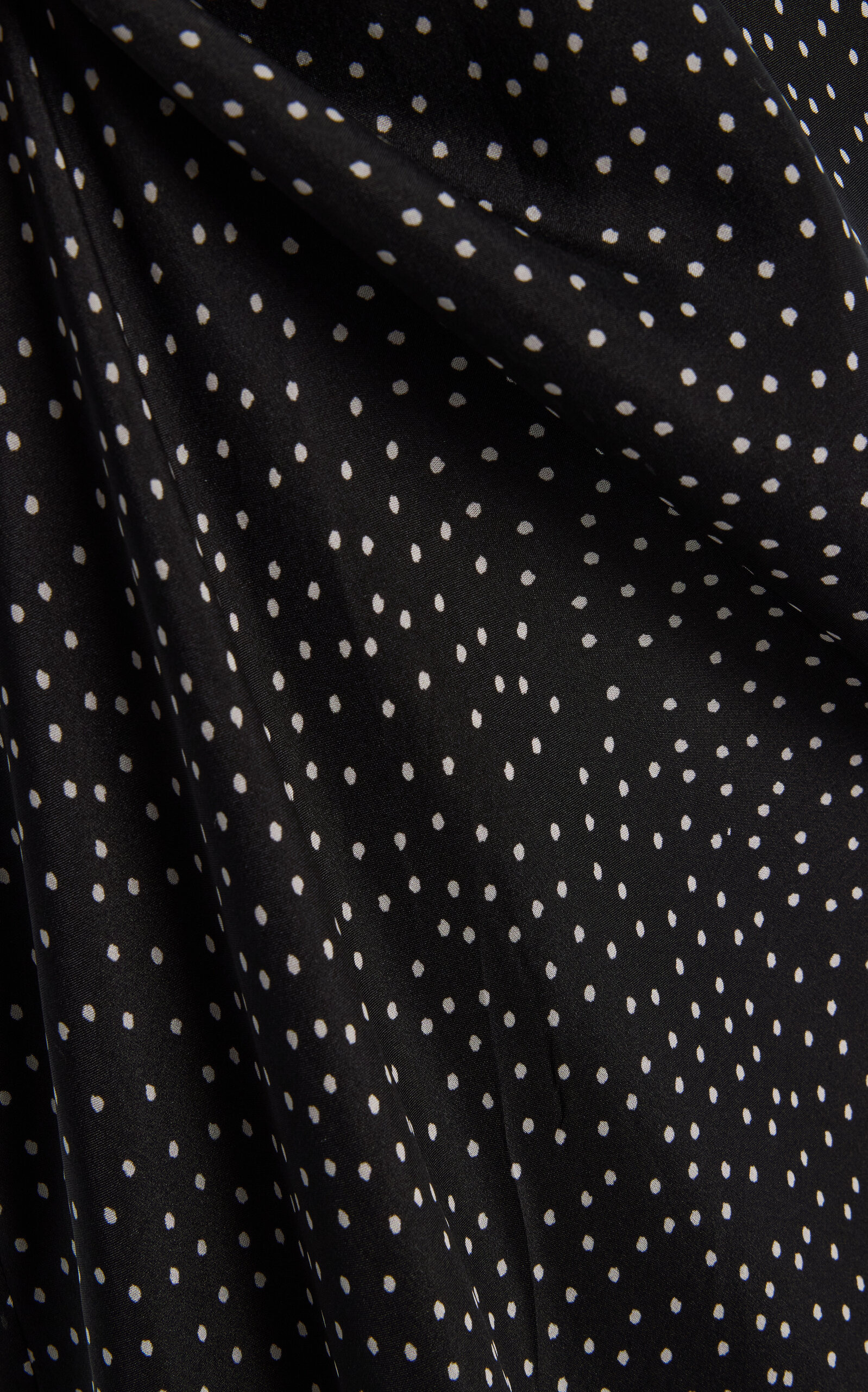 Lisander Polka-Dot Silk Maxi Dress black/white - 5