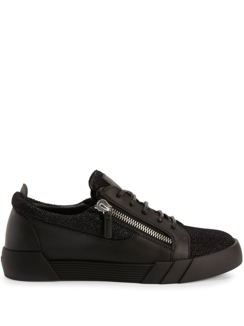 mesh panels low top sneakers - 1