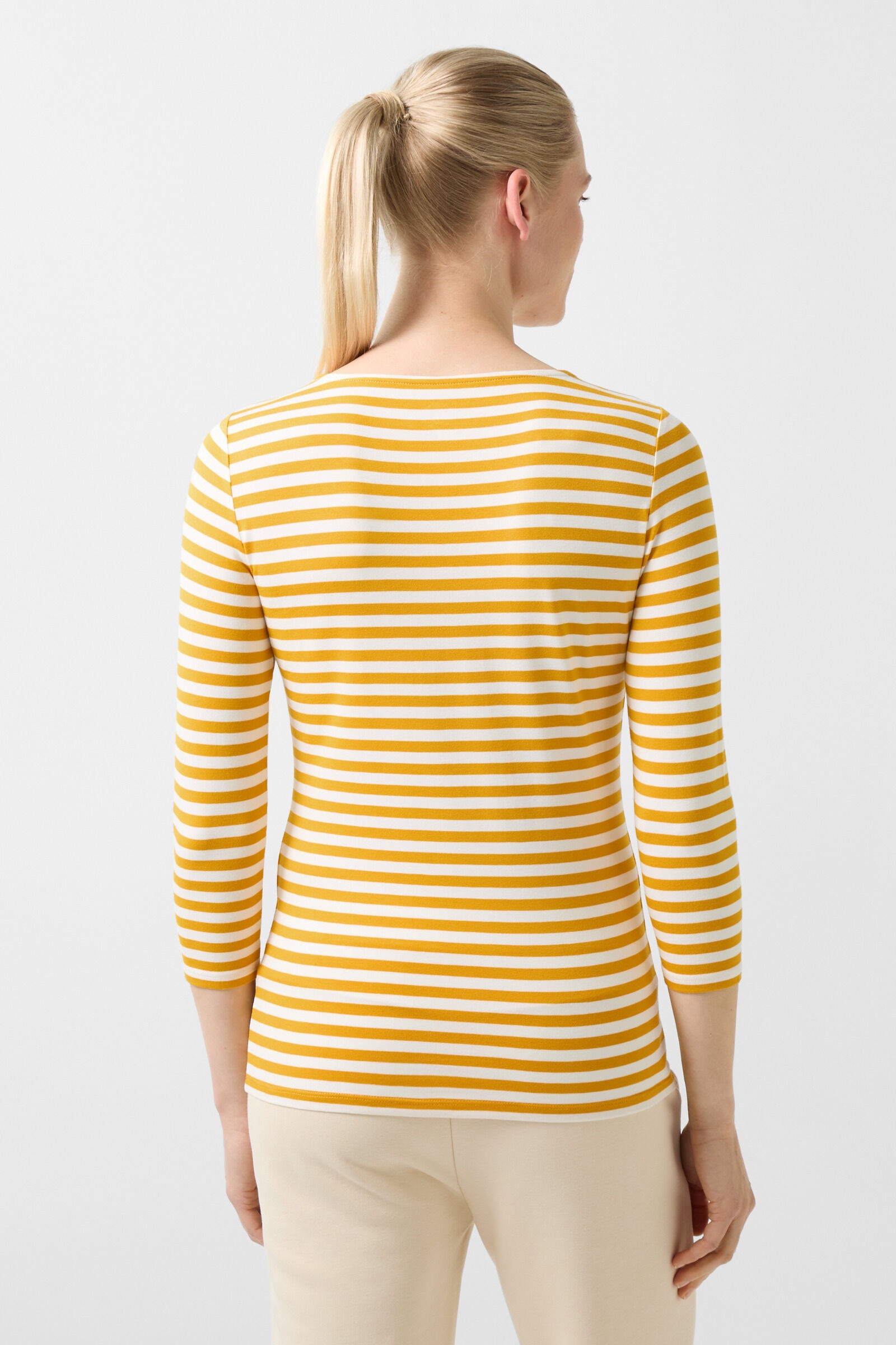 Louna Longsleeve in Mustard yellow/Off-white - 3