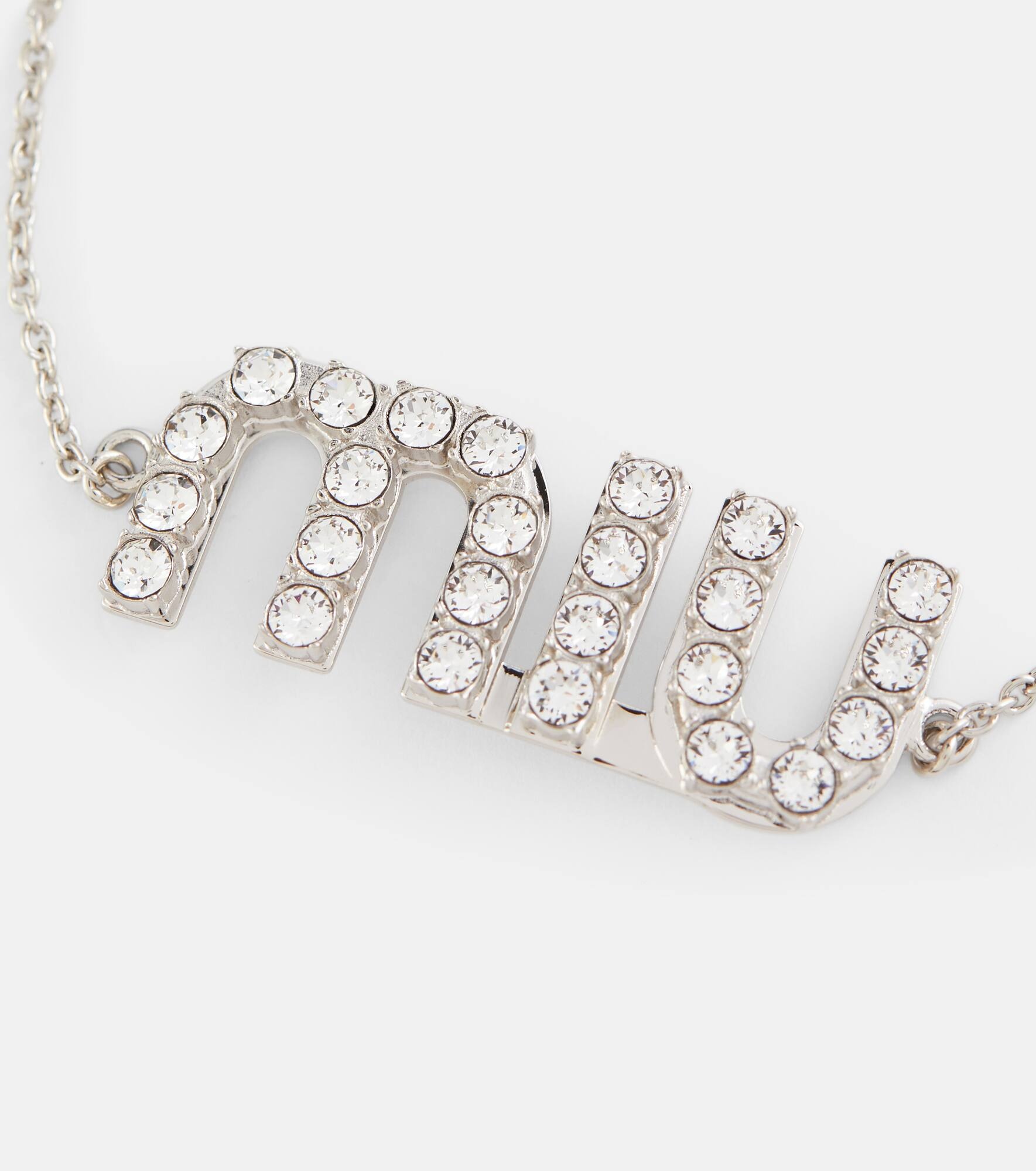 Crystal-embellished logo bracelet - 4