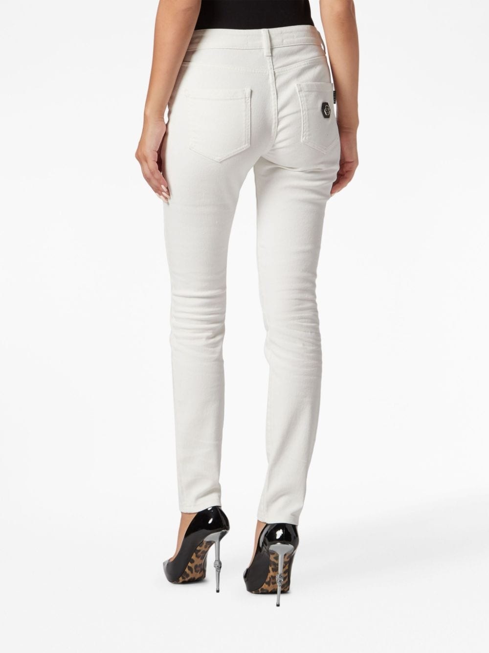 logo-patch skinny jeans - 4
