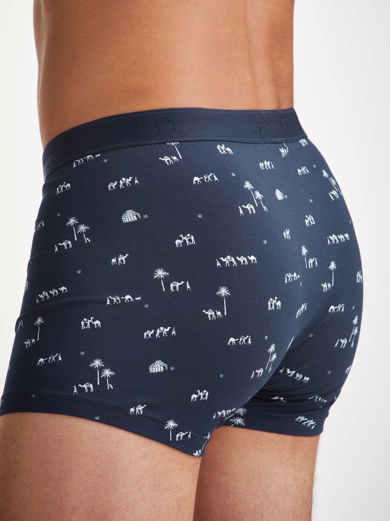 Men's Boxer Briefs Sahara 1 Pima Cotton Stretch Navy - 5