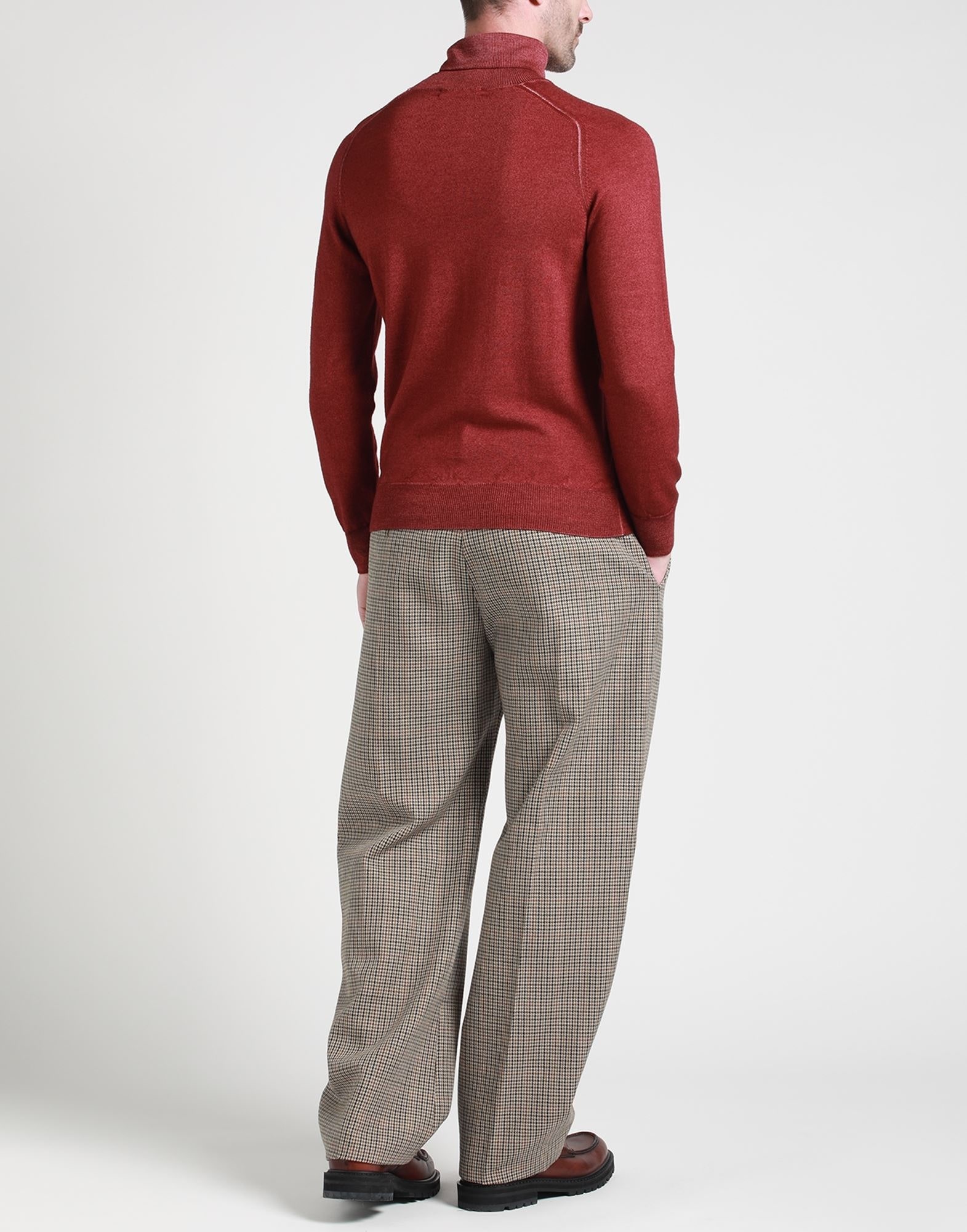 Brick red Men's Turtleneck - 3