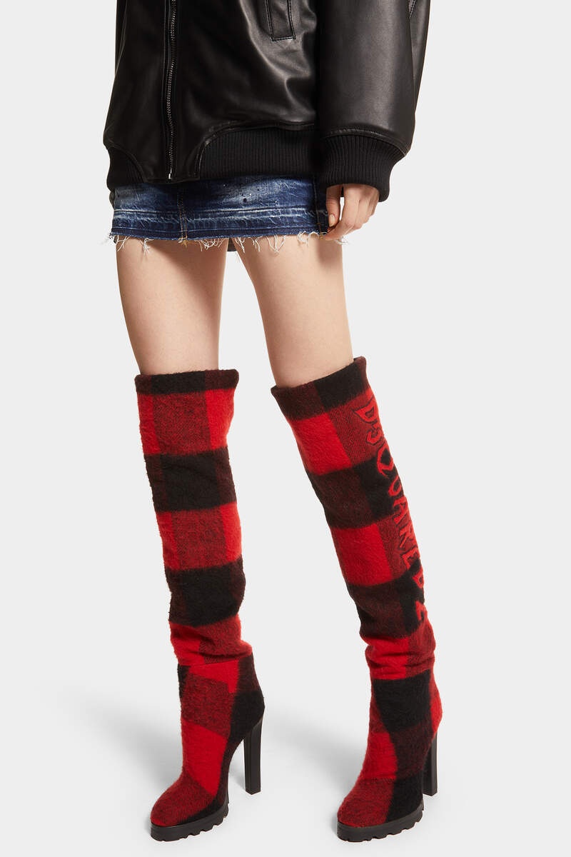 CANADIAN HIKING HEELED LONG BOOTS - 6