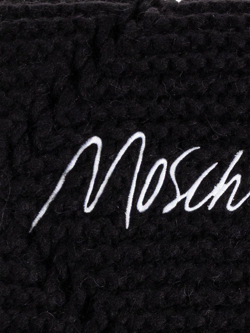 Moschino cable-knit fringed scarf outlook