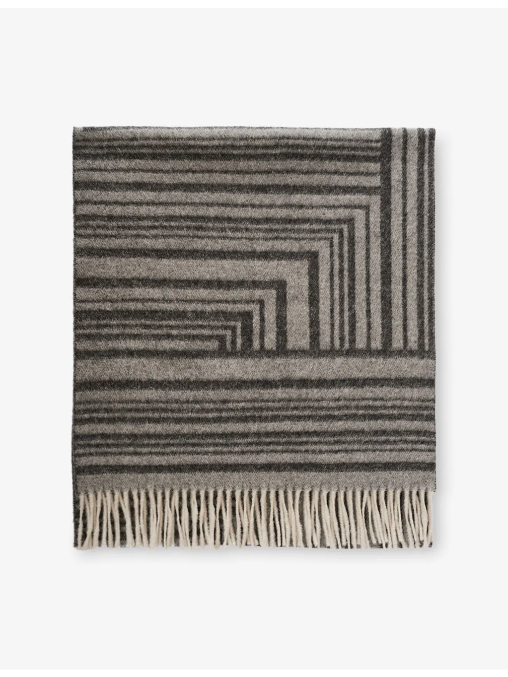 Ayla Grid-Pattern Wool and Cashmere Scarf - 1