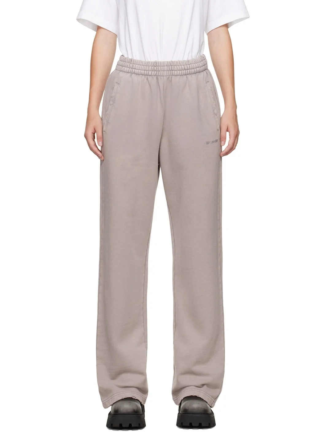 Pink Subtle Distressed Sweatpants - 1