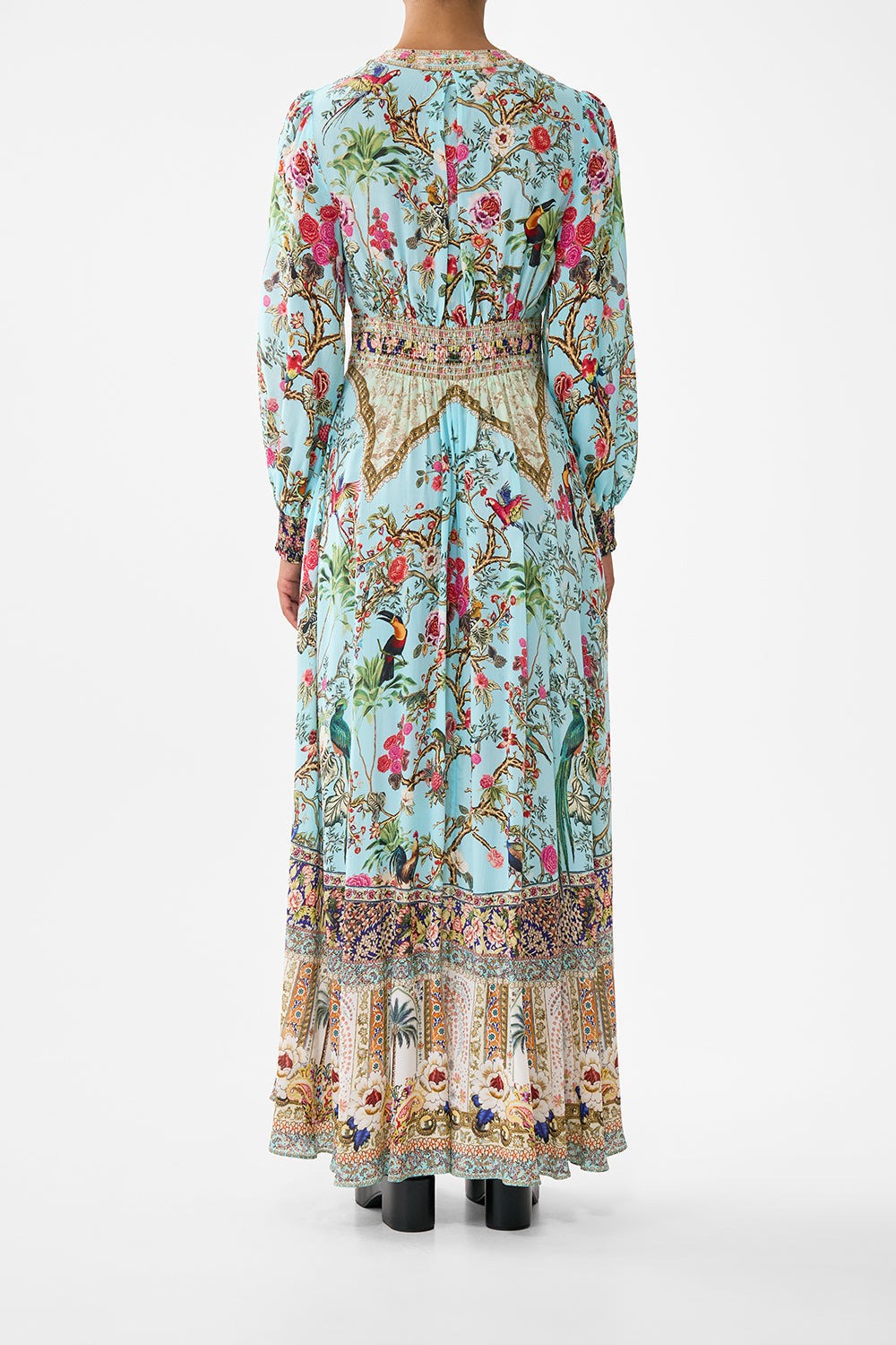 BUTTON DRESS WITH SHAPED WAISTBAND - 2