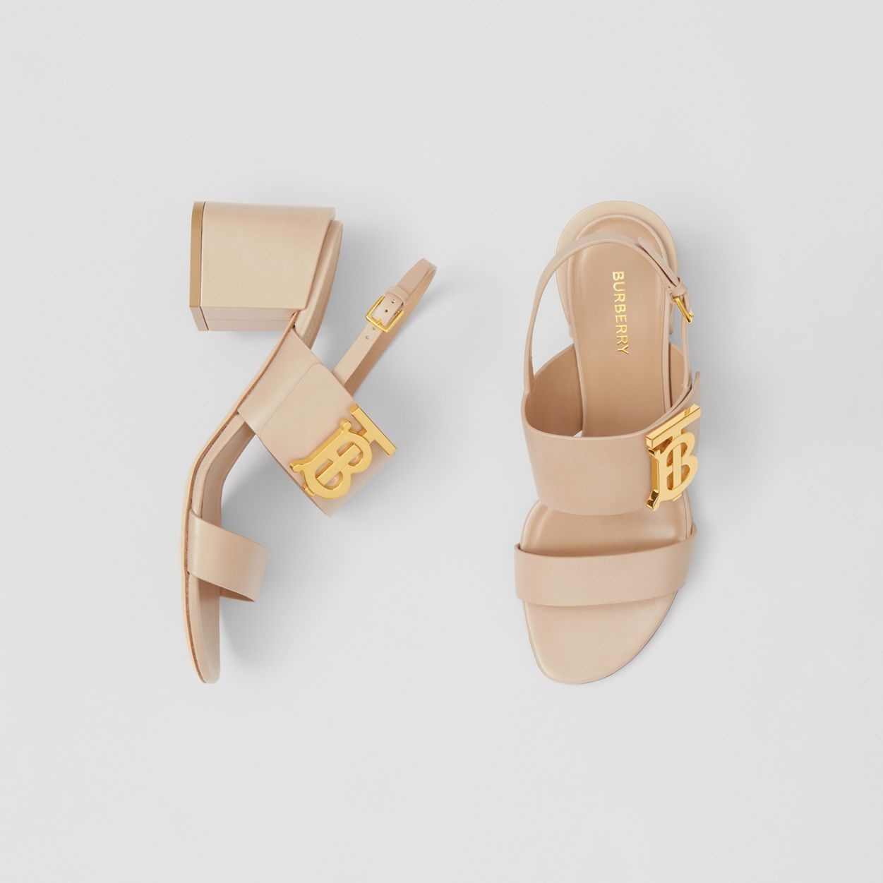 Monogram Motif Leather Block-heel Sandals - 1