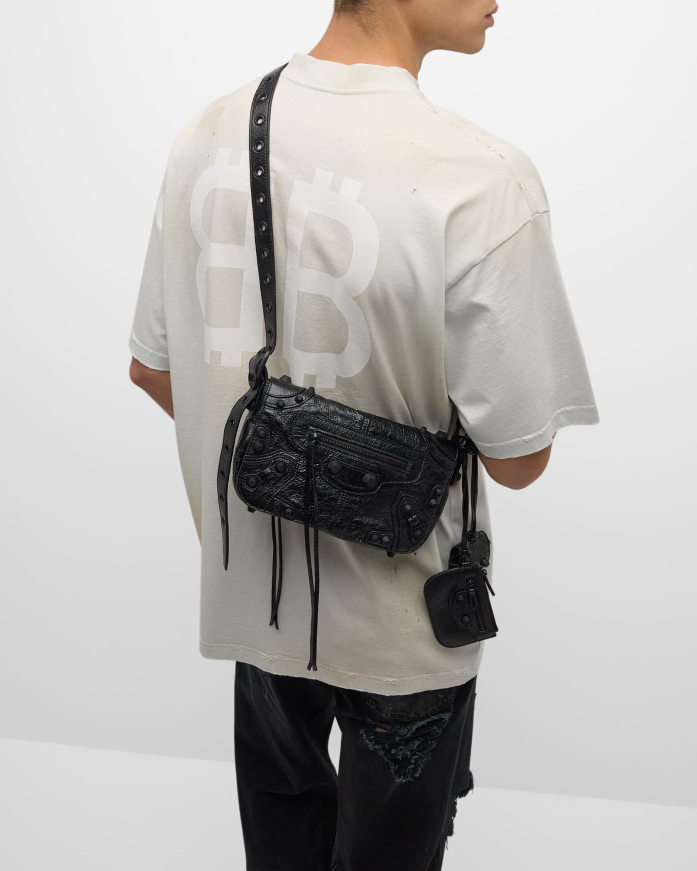 BALENCIAGA Le Cagole Men XS Flap Bag | neimanmarcus | REVERSIBLE 
