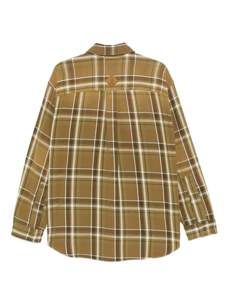 HAIKURE checked chest-pockets overshirt outlook