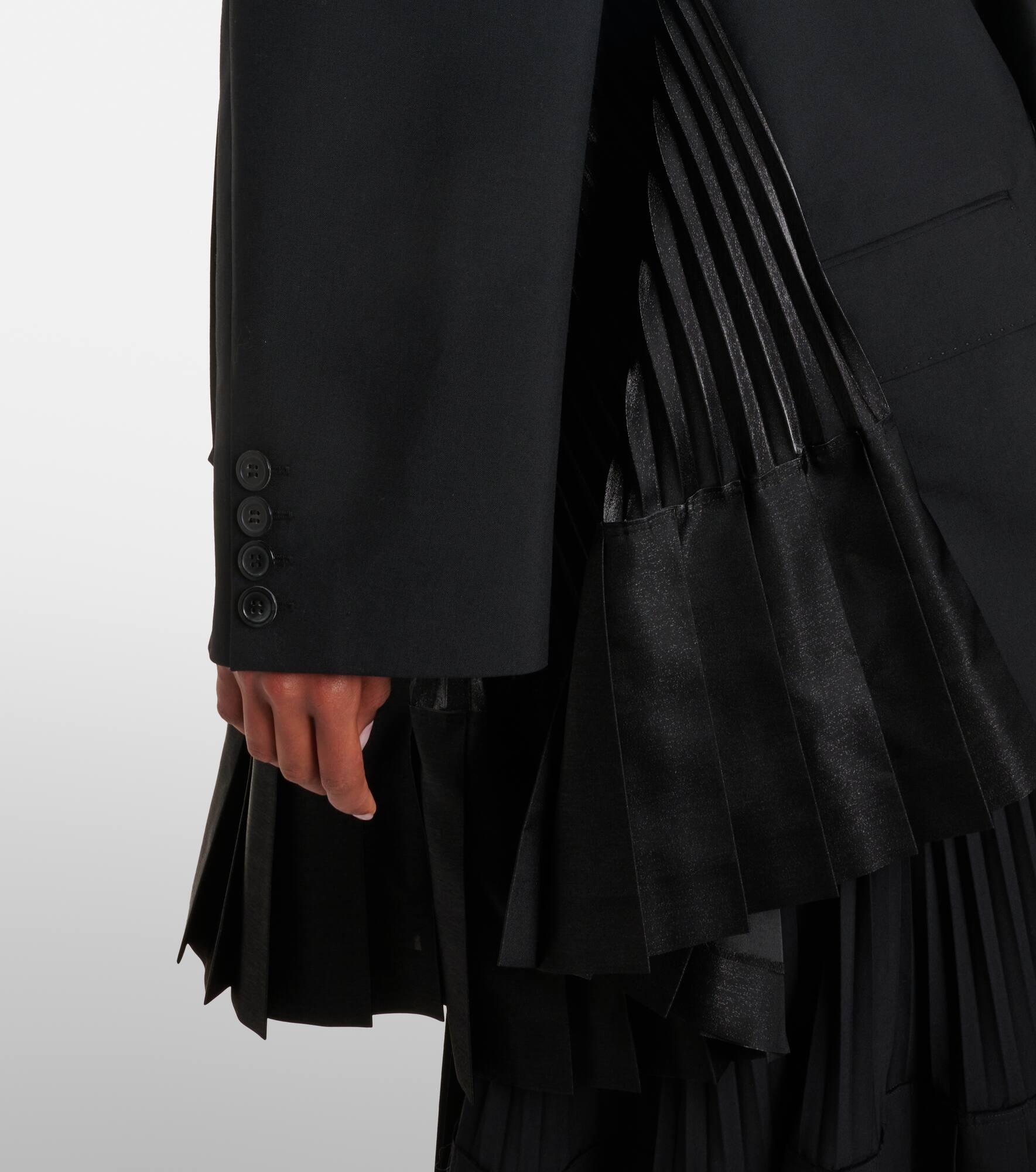 Pleated wool blazer dress - 5