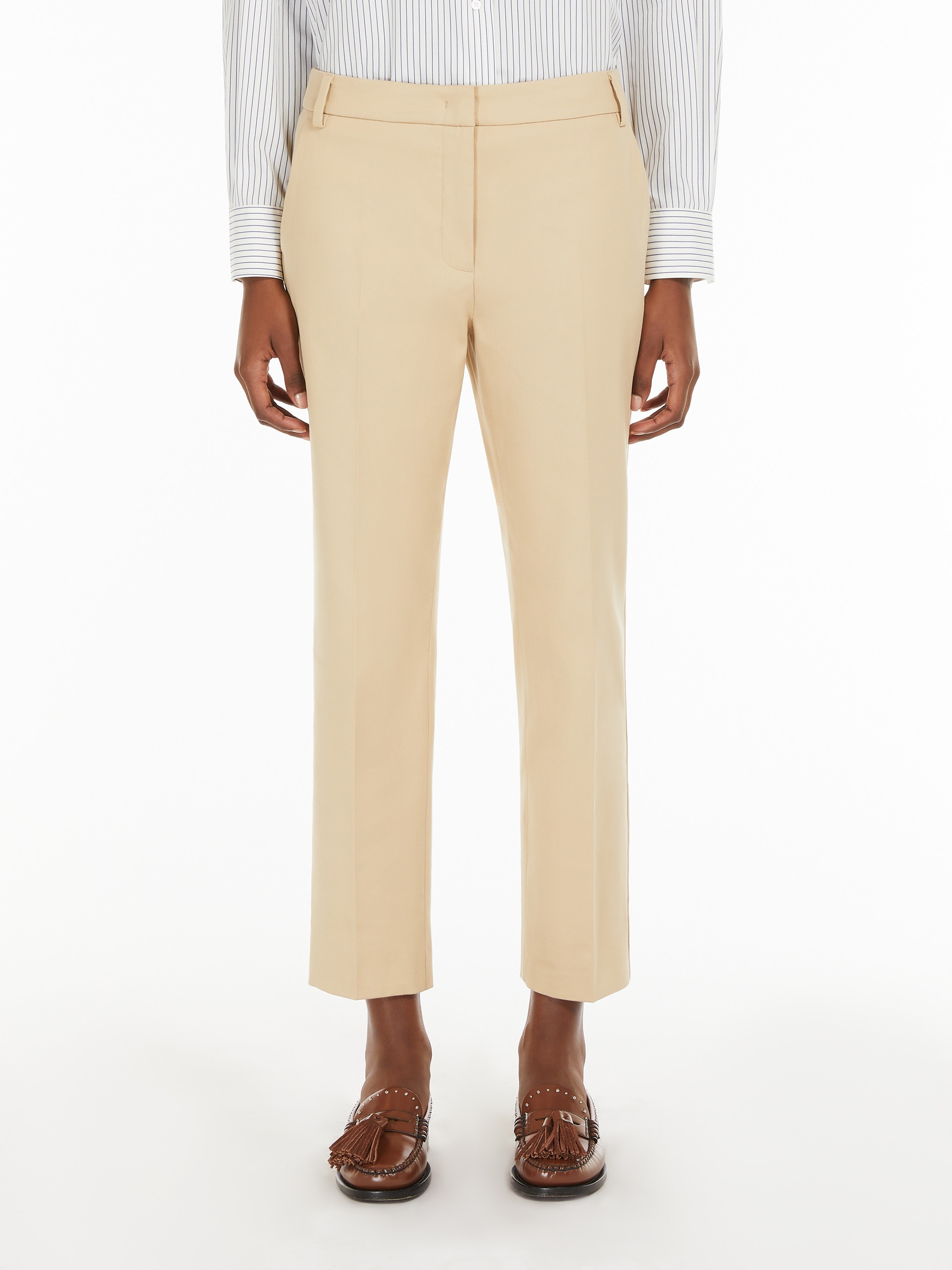 VITE Stretch cotton cigarette trousers - 3