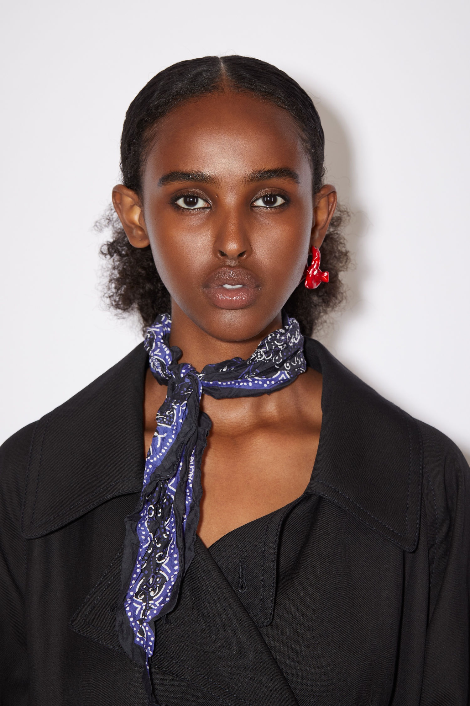 Paisley scarf - Black/blue - 3