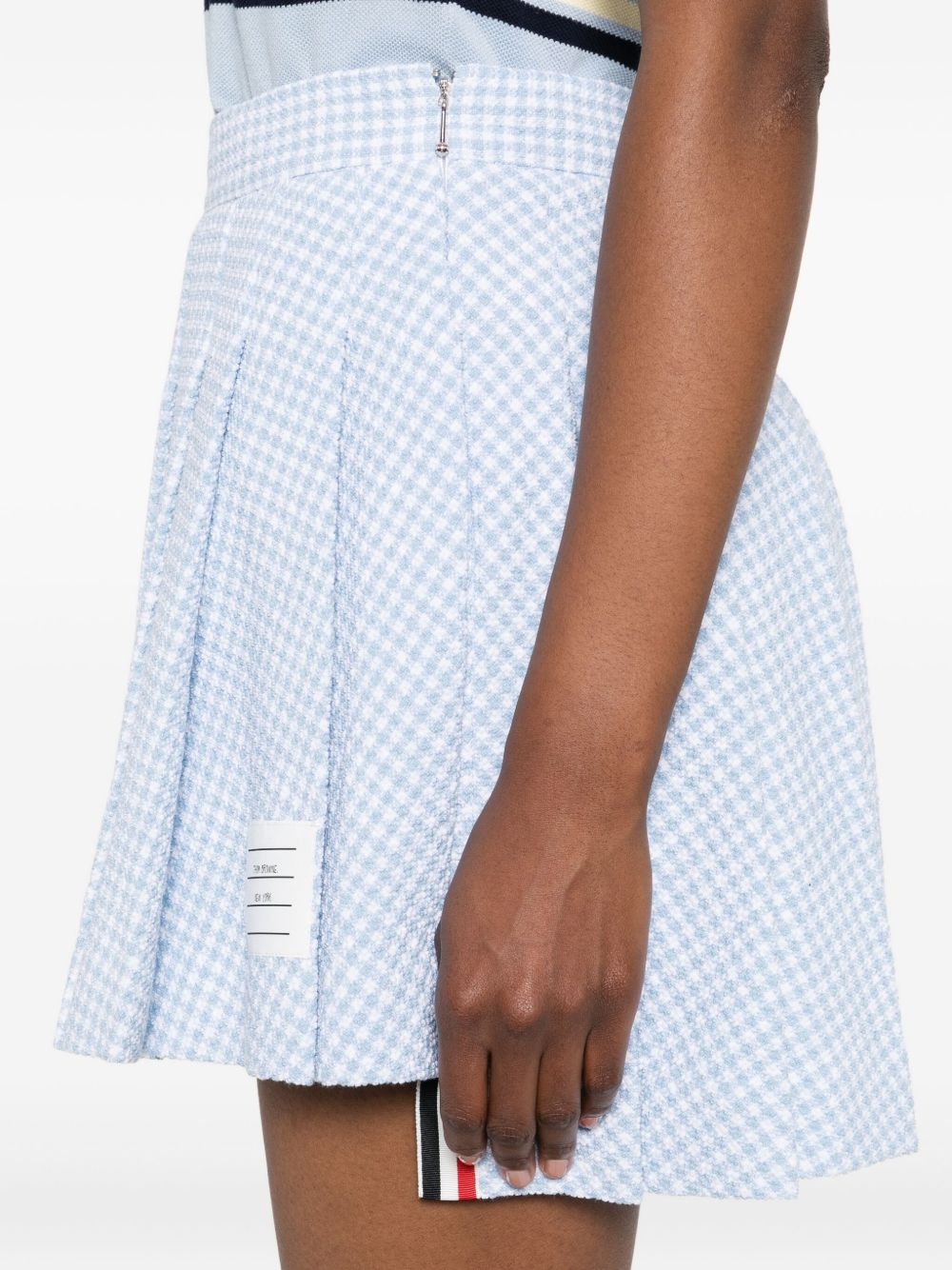 pleated checked mini skirt - 5