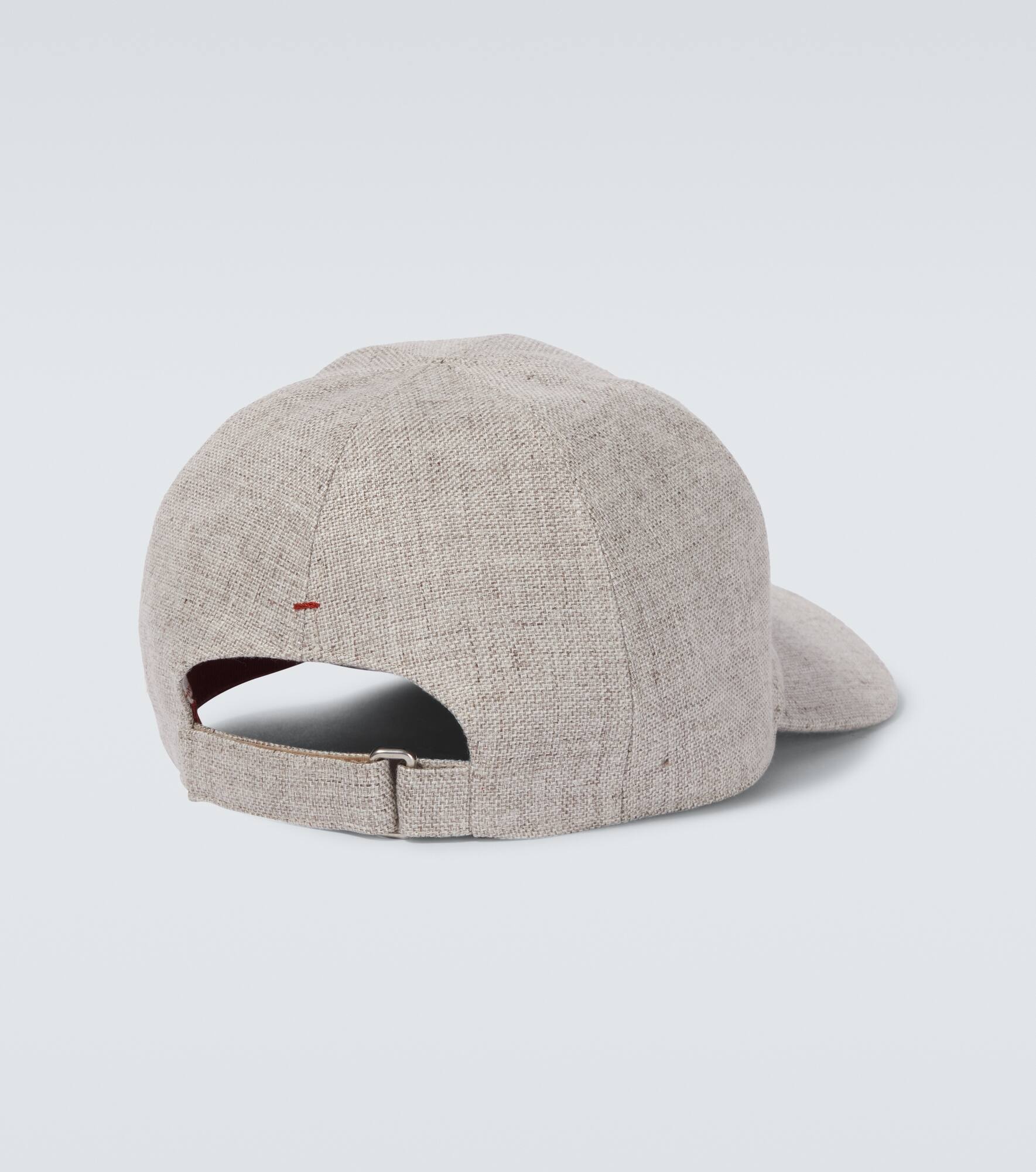 Logo linen baseball cap - 4