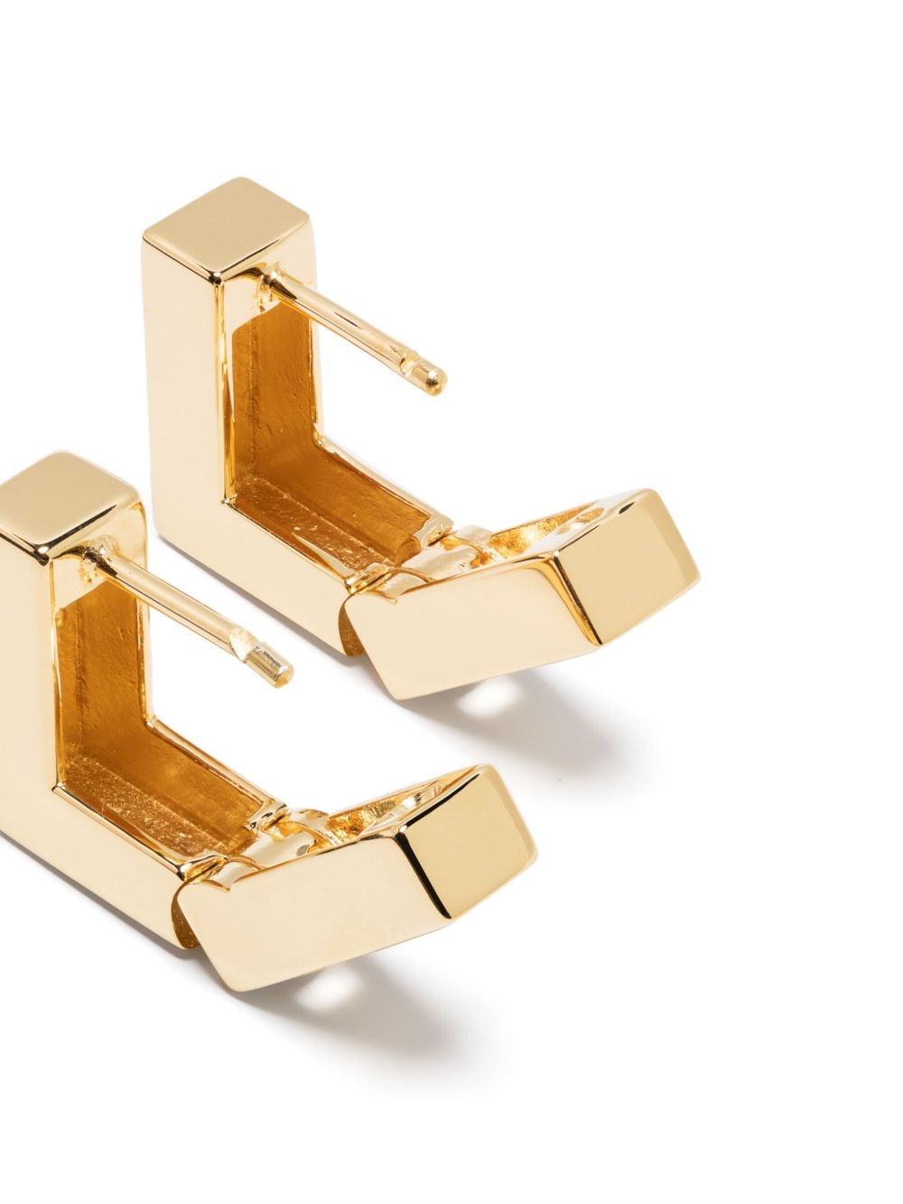 Square Hoops gold-plated earrings - 4