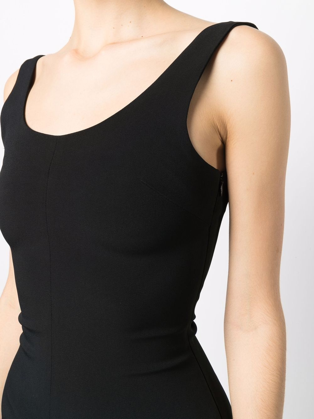 sleeveless flared midi dress - 5