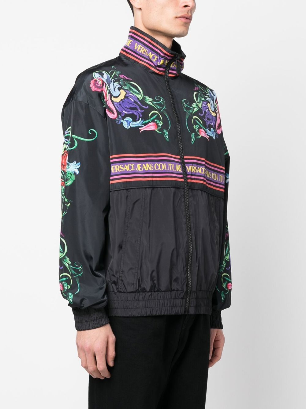 floral graphic print jacket - 4