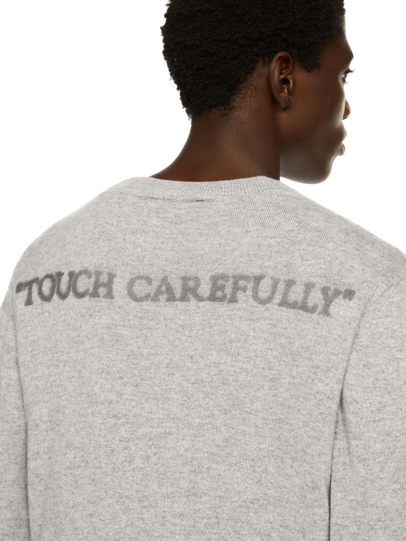 Quote Knit Crewneck Logo Sweater 5