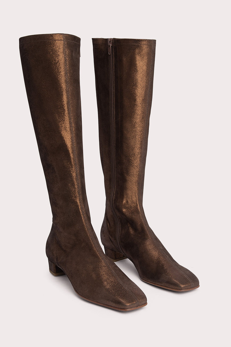 BY FAR EDIE BEAR JEANS LAME LEATHER outlook