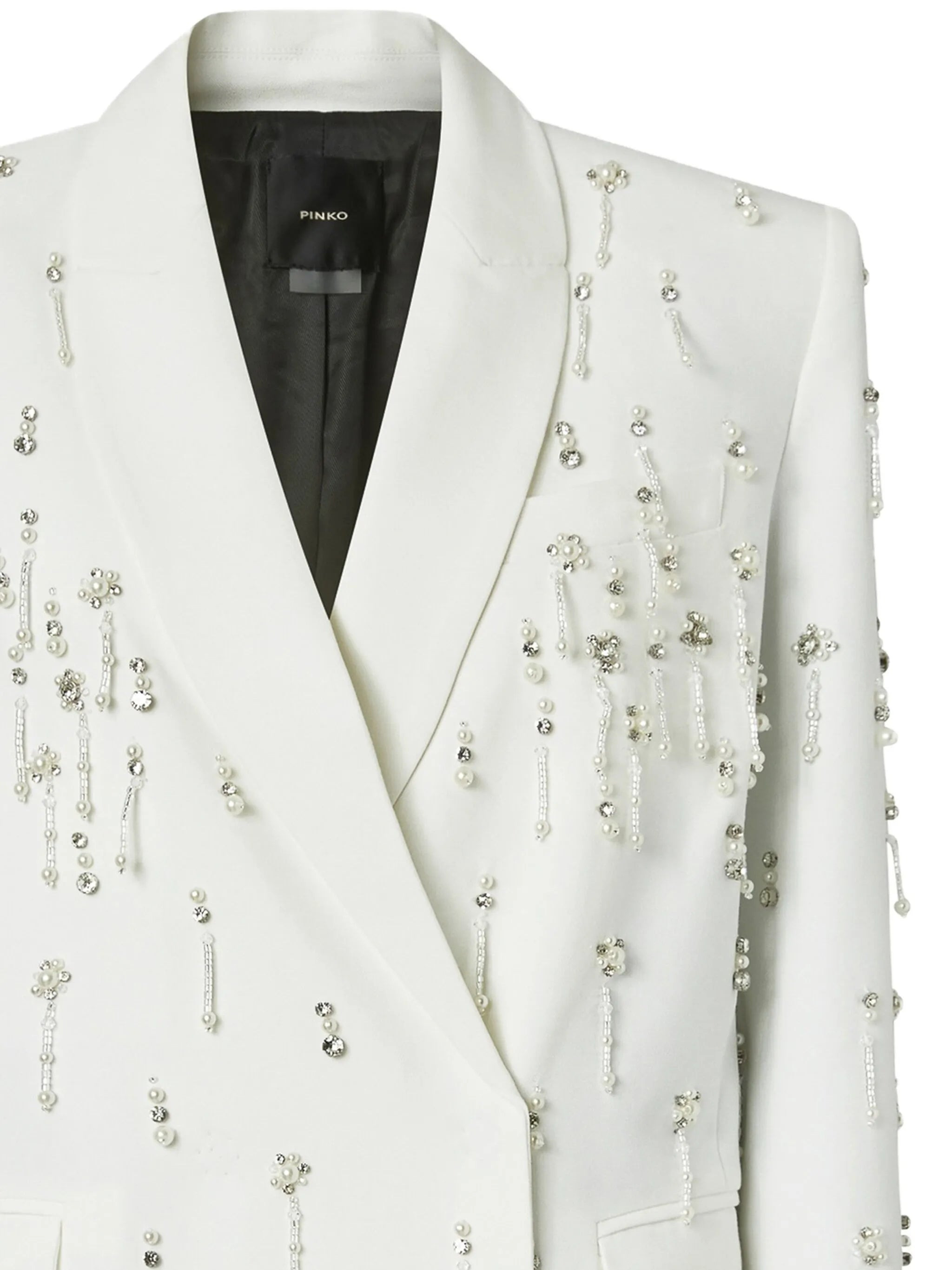Pinko Crystal-embellished Double-breasted Jacket - 3