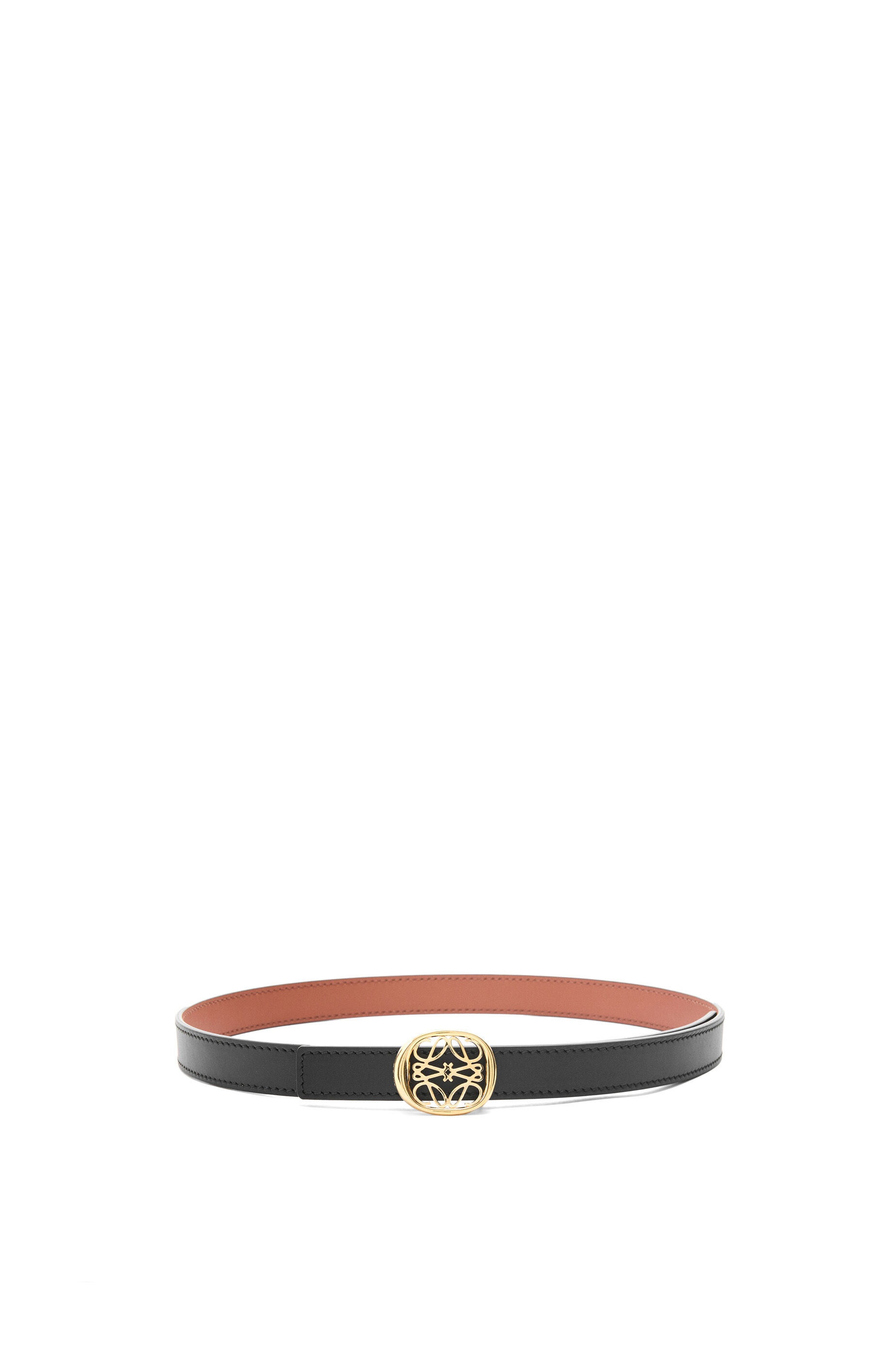 Reversible Anagram Ellipse belt in smooth calfskin - 2