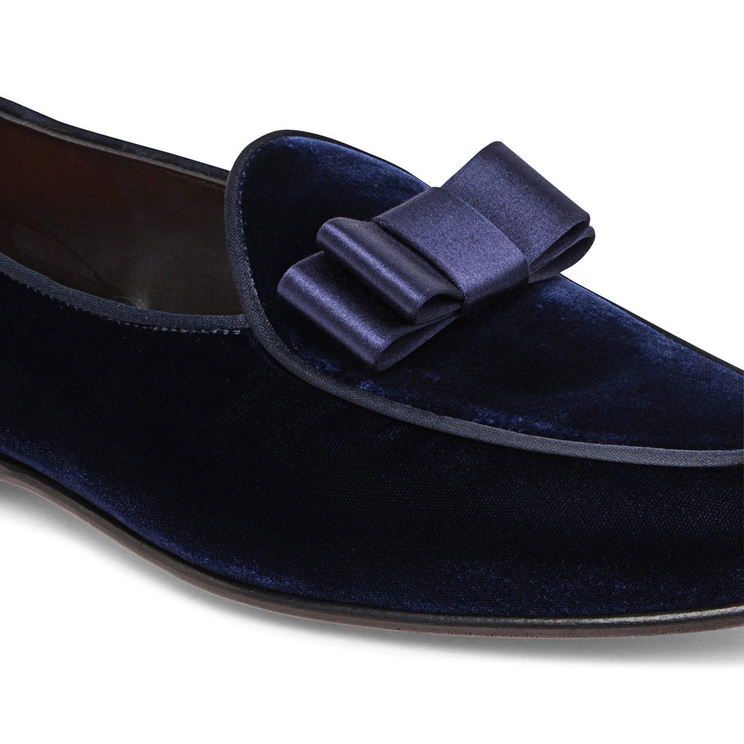 Men's blue velvet Andrea loafer - 6