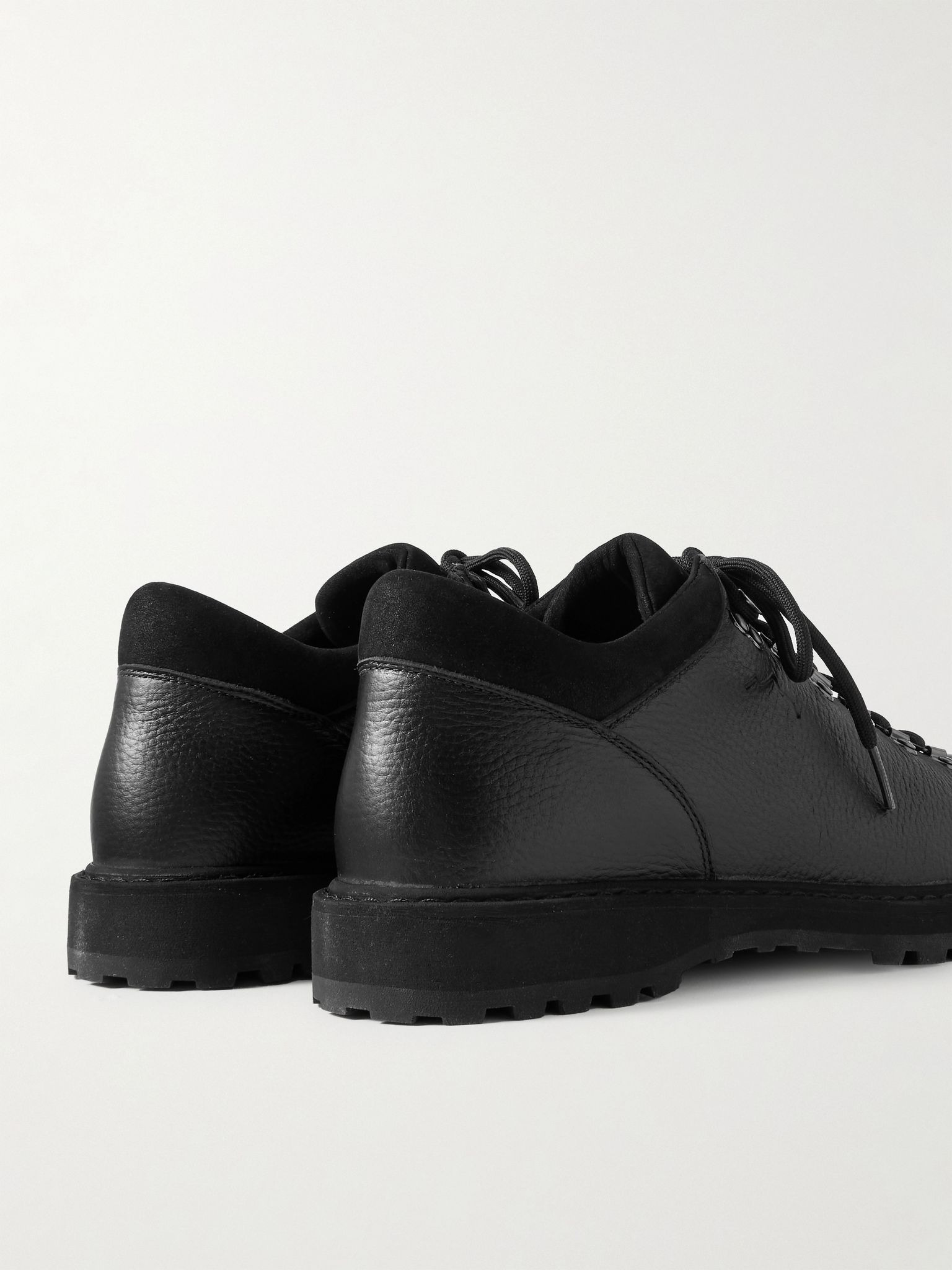 Cornaro Rubber and Suede-Trimmed Full-Grain Leather Sneakers Black - 5