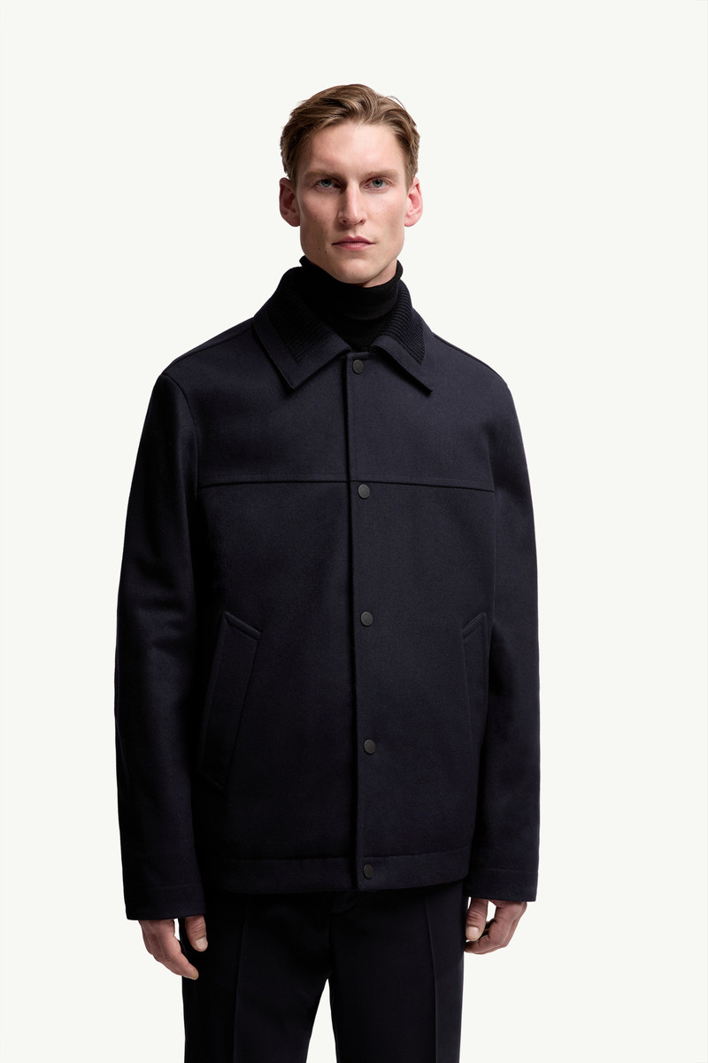 Emilion Wool Blend Hooded Short Down Jacket 3