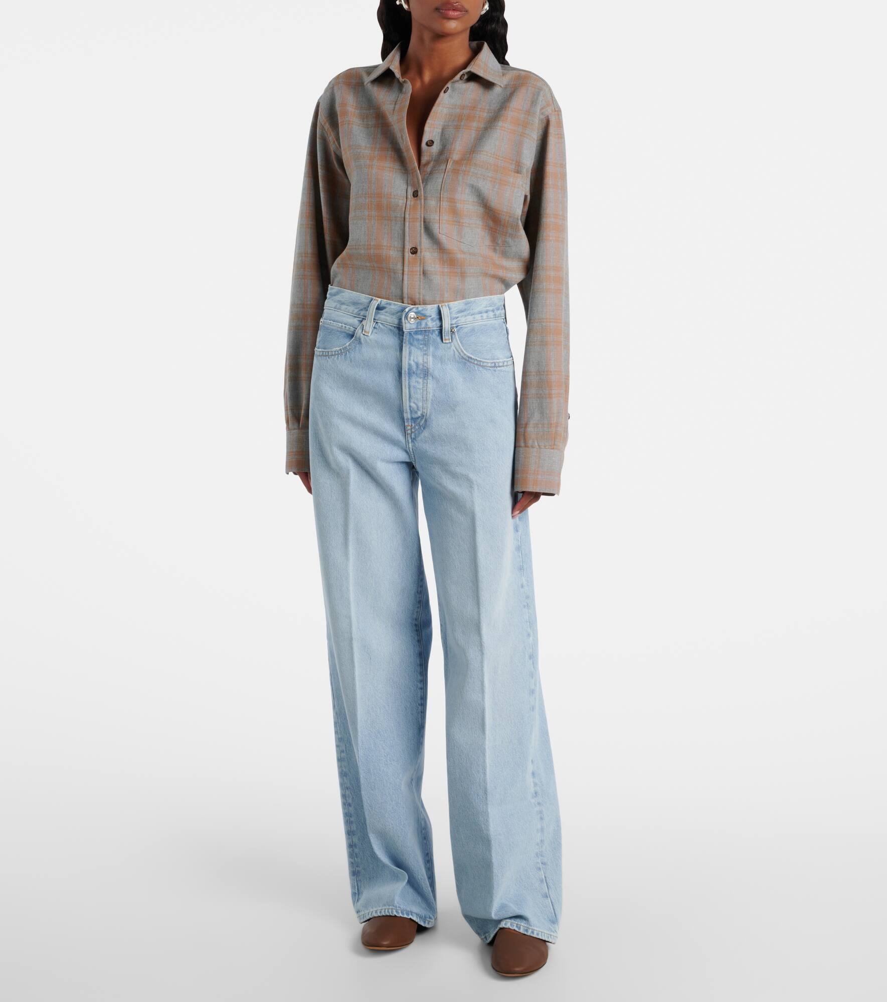 Collegiate wide-leg jeans - 7