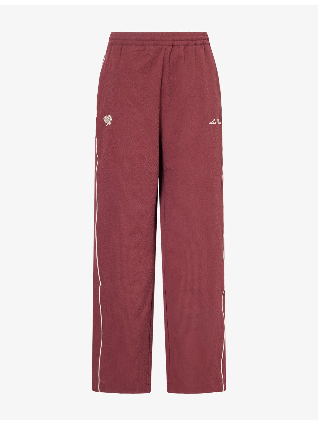 Crinkled Seersucker Woven Track Jogging Bottoms - 1