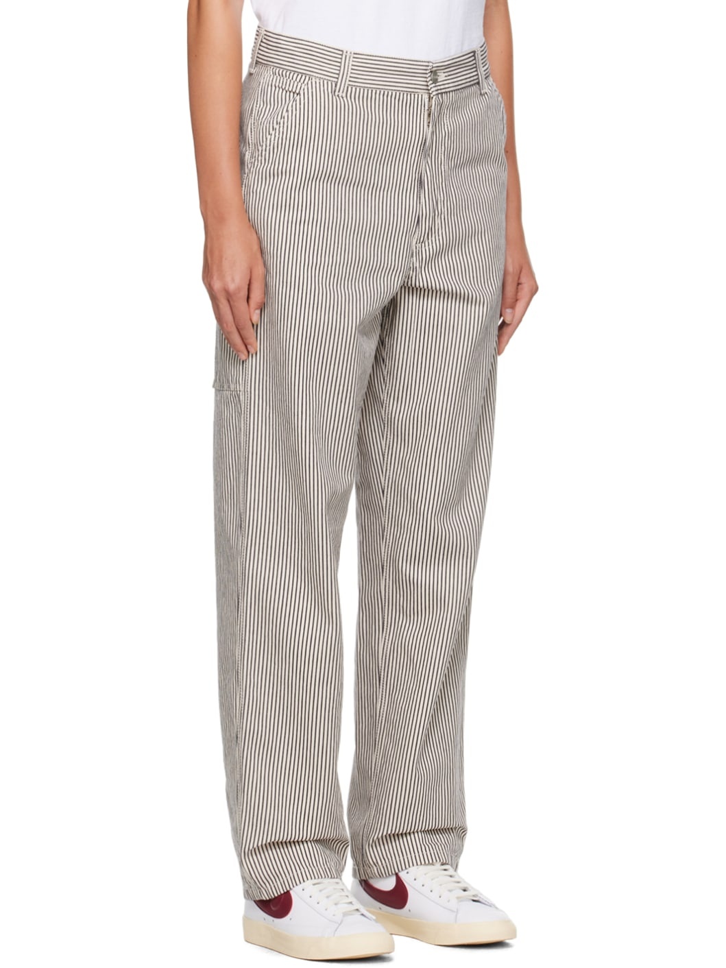White & Navy Terrell Jeans - 2