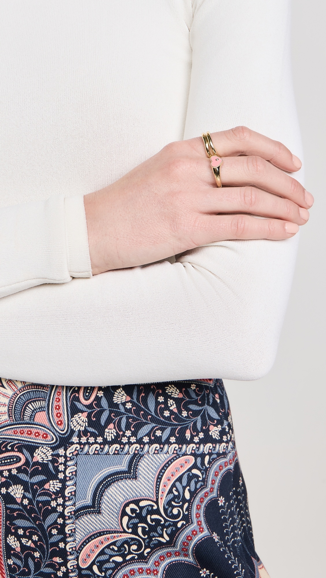 Baby Chevaliere Coeur Rose Ring - 2