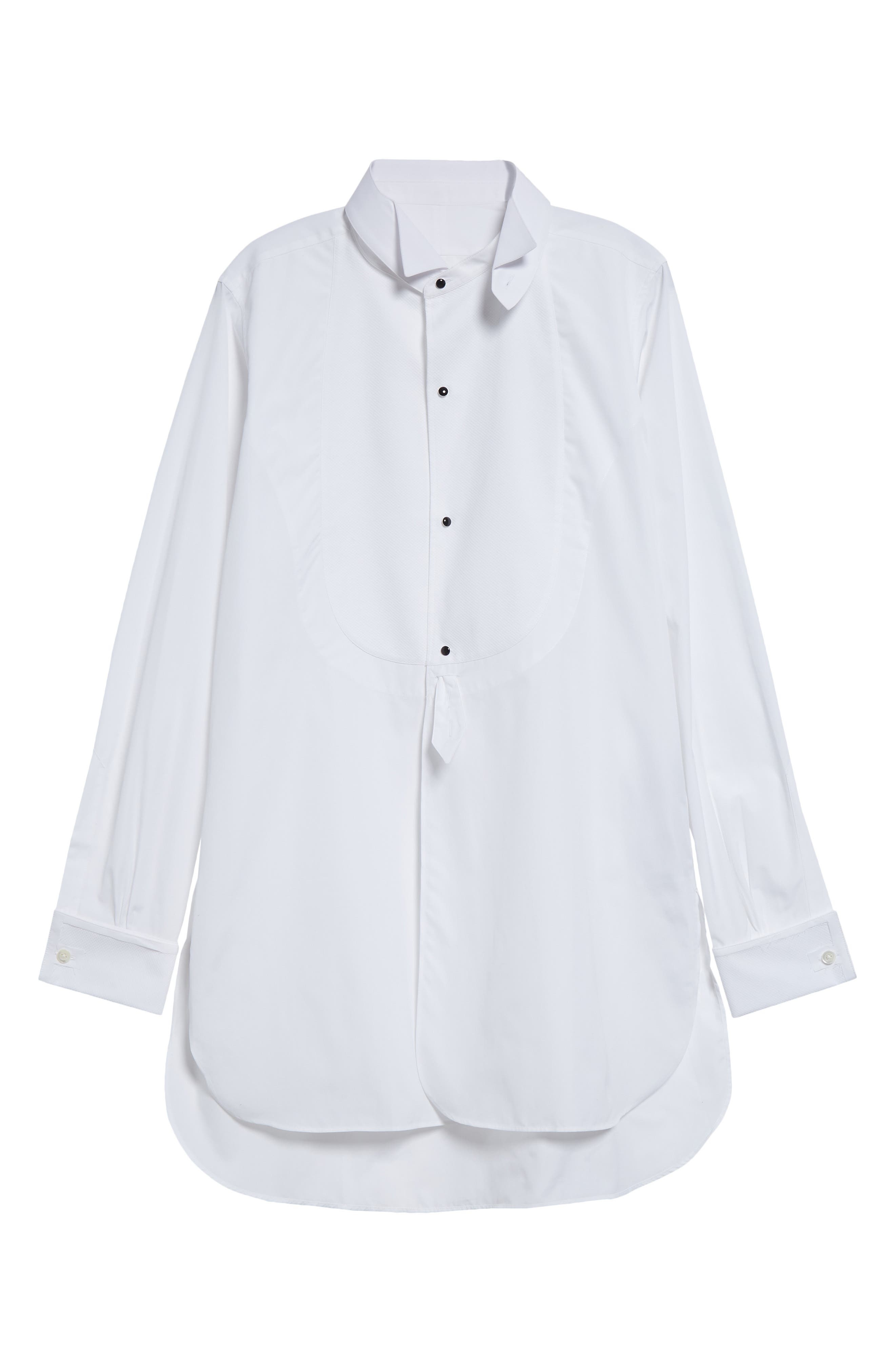 Maison Margiela Cotton Poplin Tuxedo Shirt in White at Nordstrom - 6