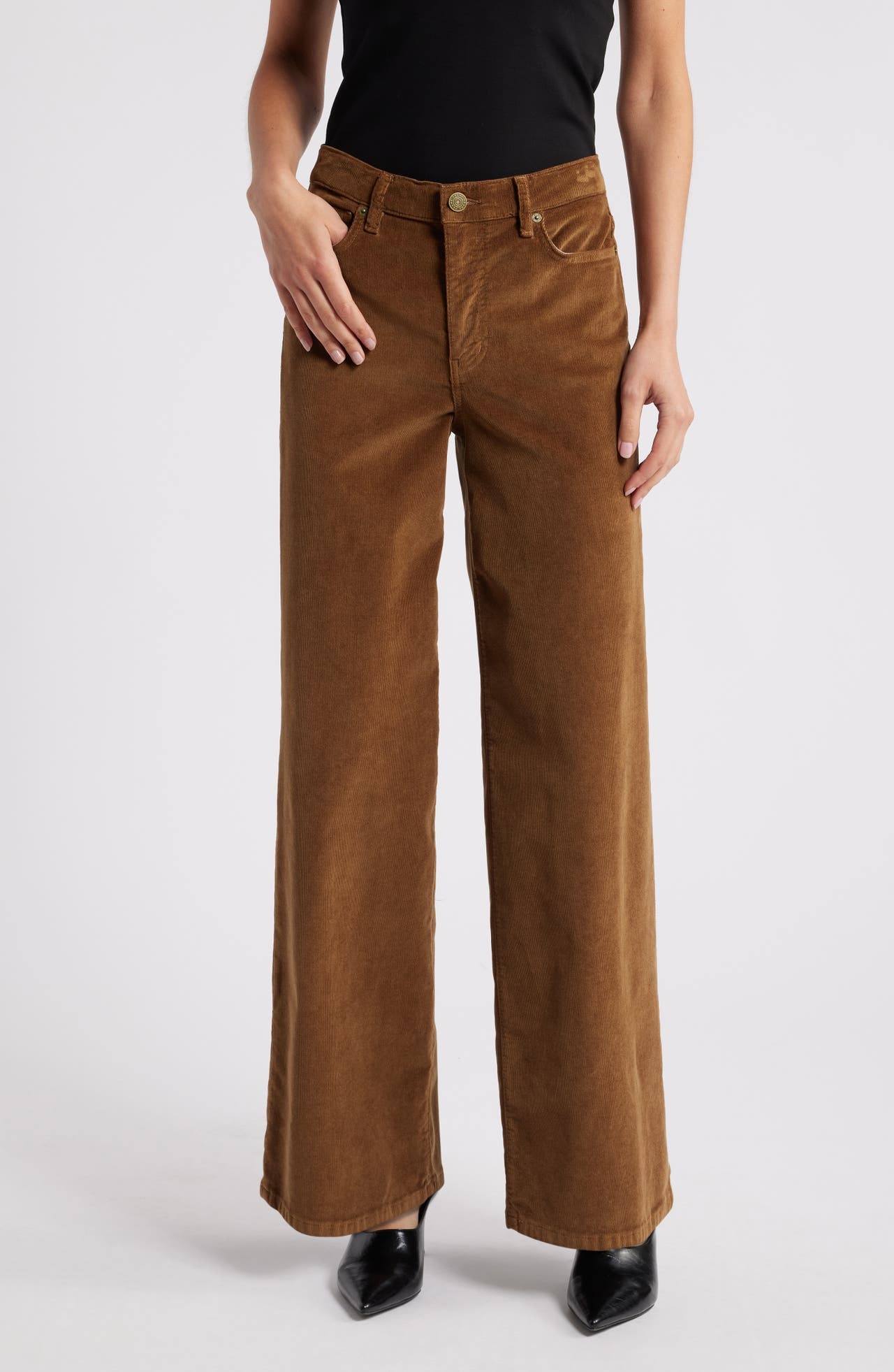 FRAME Le Slim Palazzo Pants in Toast at Nordstrom - 1