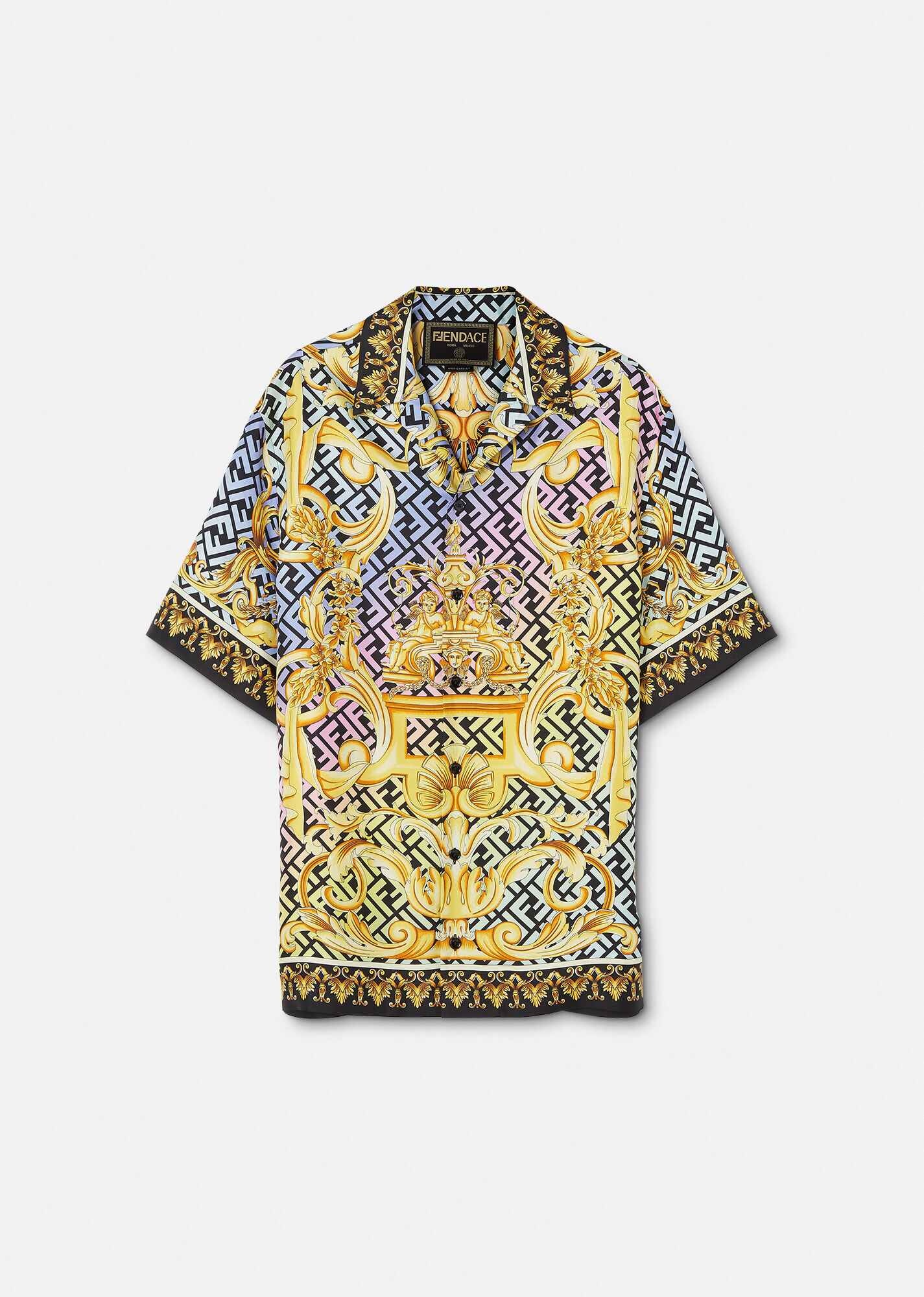 Fendace Gold Baroque Silk Shirt - 1