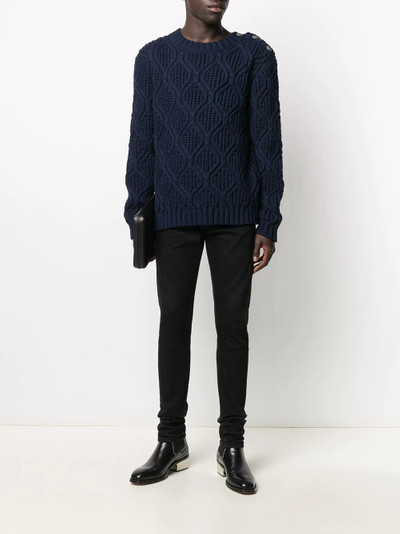 Balmain cable-knit jumper outlook