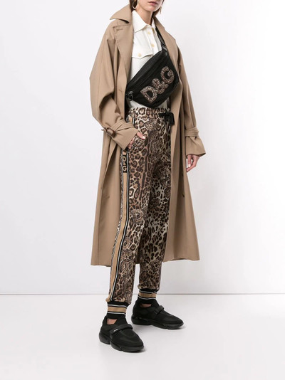 Dolce & Gabbana leopard logo print track pants outlook