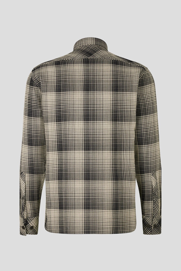Clive Cotton shirt in Sand/Black - 6