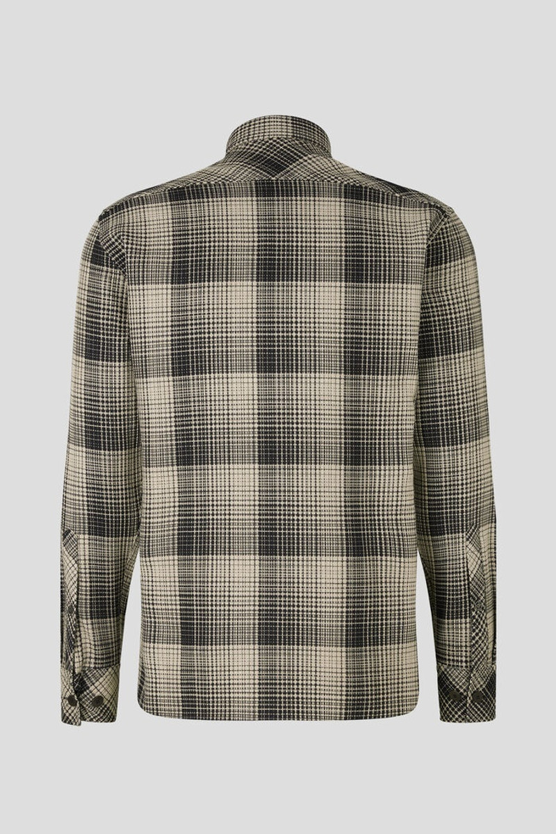 BOGNER Clive Cotton shirt in Sand/Black outlook
