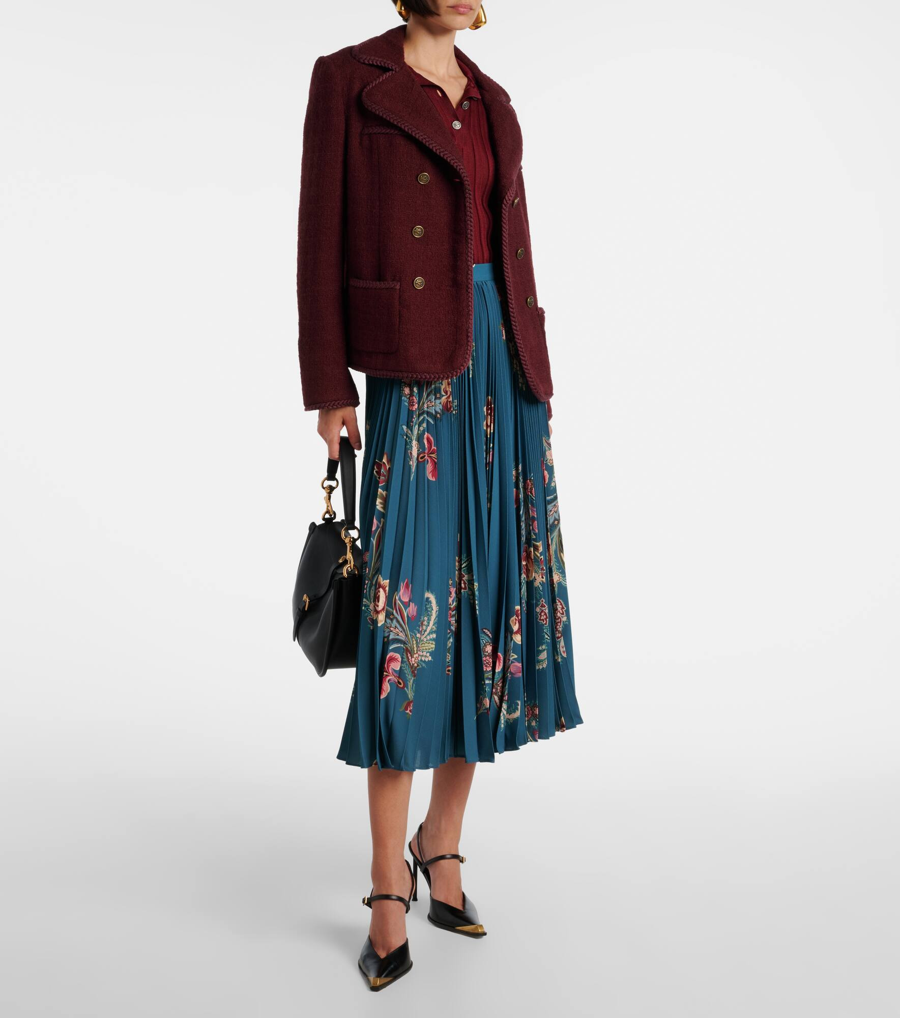 Double-breasted wool and mohair jacket - 2